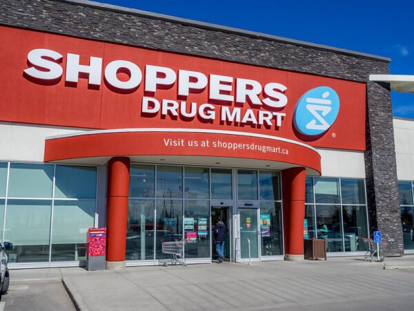 A store sign of a Shoppers Drug Mart